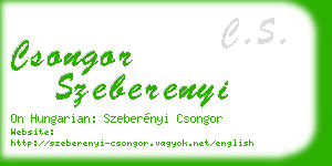 csongor szeberenyi business card